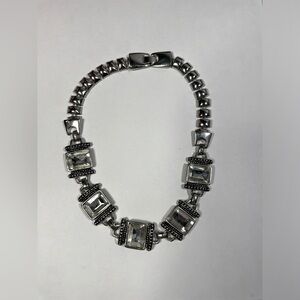 Aldo Jewel Necklace Rhinestone Metal Chain Mob Wife vintage 80s costume jewelry